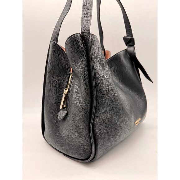 KATE SPADE NY Knott pebbled leather large shoulder bag - Black (Used) - Picture 13 of 16
